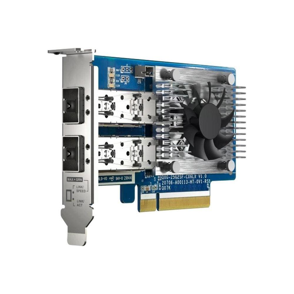 Qnap  Dual-port SFP28, 25GbE, network expansion card, low-profile form factor, PCIe Gen4 x8 
