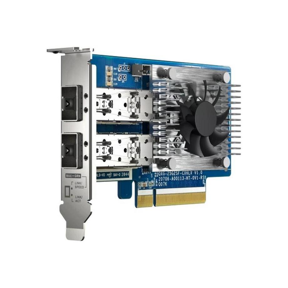 Qnap  Dual-port SFP28, 25GbE, network expansion card, low-profile form factor, PCIe Gen4 x8 