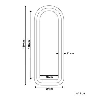 Beliani Miroir en Velours Moderne CULAN  