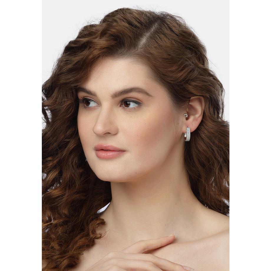 AVANT-GARDE PARIS  Boucles d'oreilles cercles rectangle rayonnants 