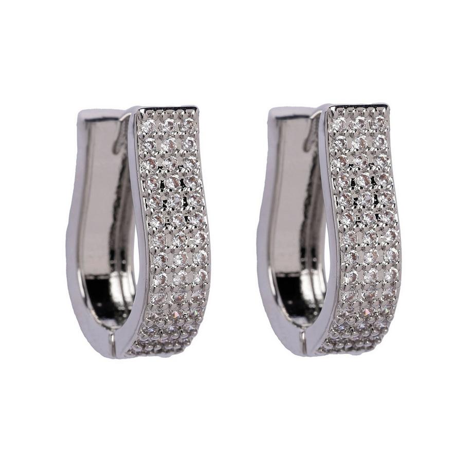 Boucles d'oreilles cercles rectangle rayonnants