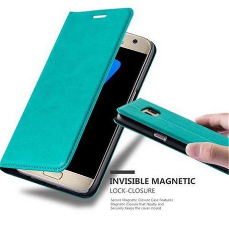 Cadorabo  Housse compatible avec Samsung Galaxy S7 - Coque de protection avec fermeture magnétique, fonction de support et compartiment pour carte 