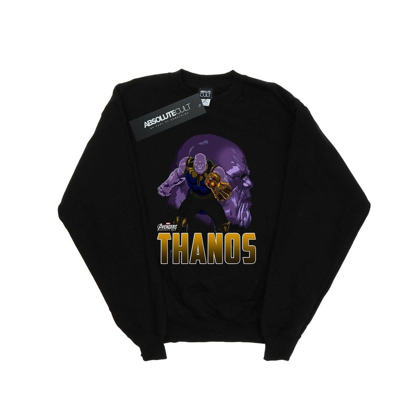 Image of Avengers Infinity War Thanos Character Sweatshirt Unisex Schwarz 116