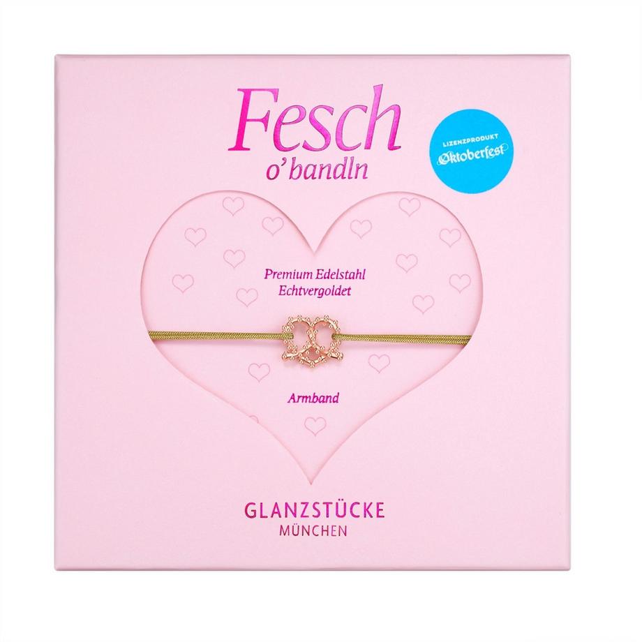 Glanzstücke München  Oktoberfest Armband Herz-Breze Edelstahl 