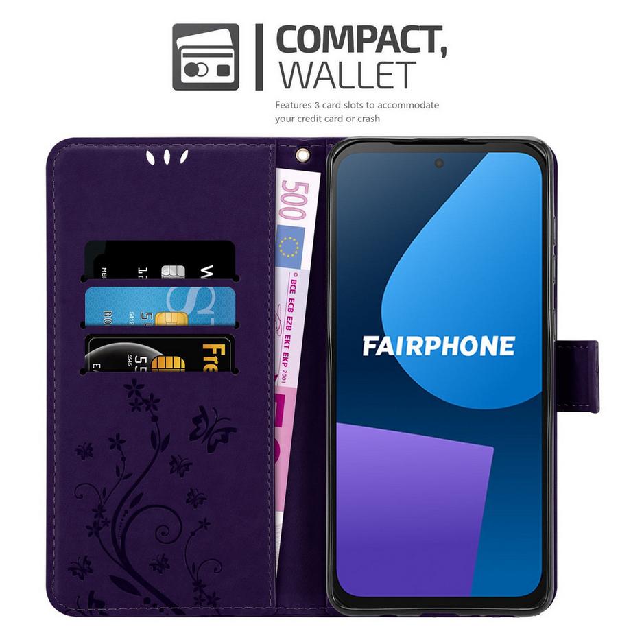 Cadorabo  Fairphone 5 Hülle mit Blumen Muster 