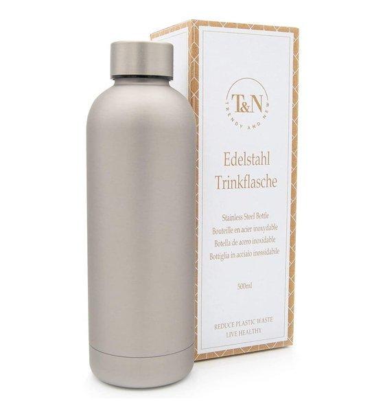 Image of Edelstahl Trinkflasche (silver Matt, 0.5 L) Unisex Silber 500 ml