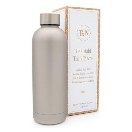 T&N  Edelstahl Trinkflasche (Silver Matt, 0.5 l) 