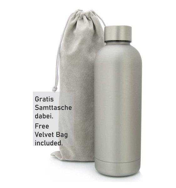 T&N  Edelstahl Trinkflasche (Silver Matt, 0.5 l) 