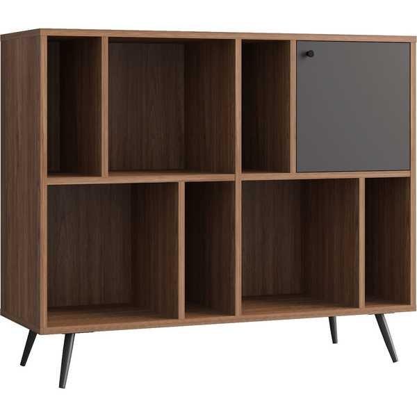 Image of Bücherregal Walnuss 118x40x76 Bücherregal Walnuss 118x40x76