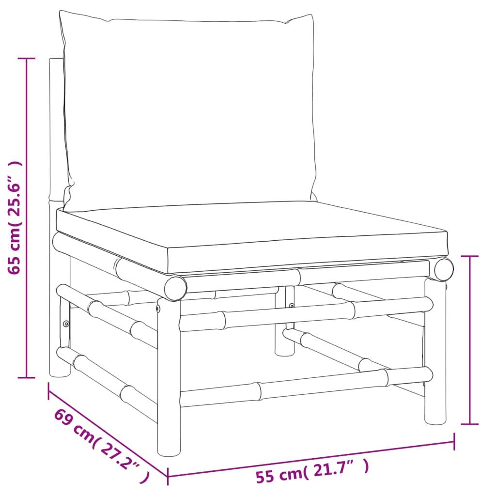 VidaXL Garten lounge set bambus  