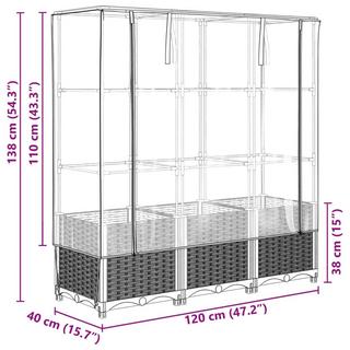 VidaXL Hochbeet polypropylen  