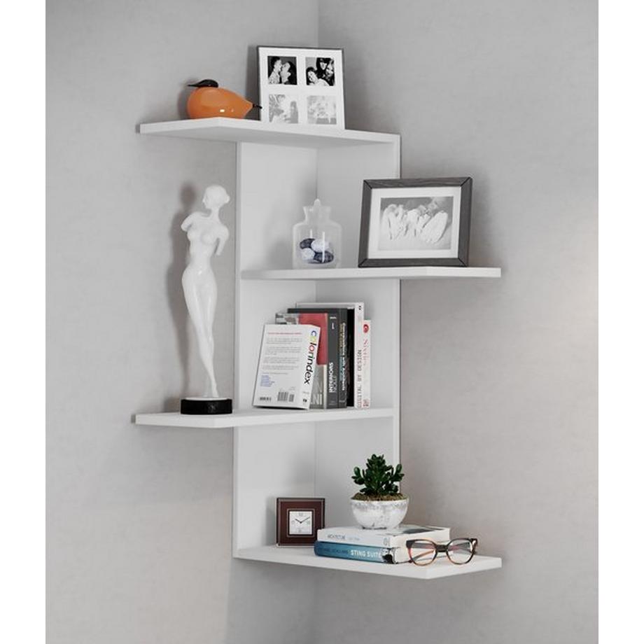 VCM Holzregal hängend | platzsparendes Regal | Maße:  H. 77 x B. 45 x T. 45 cm | Elegantes Regal hängend | Aufbewahrungsregal | Bücherregal | Wandboard -  
