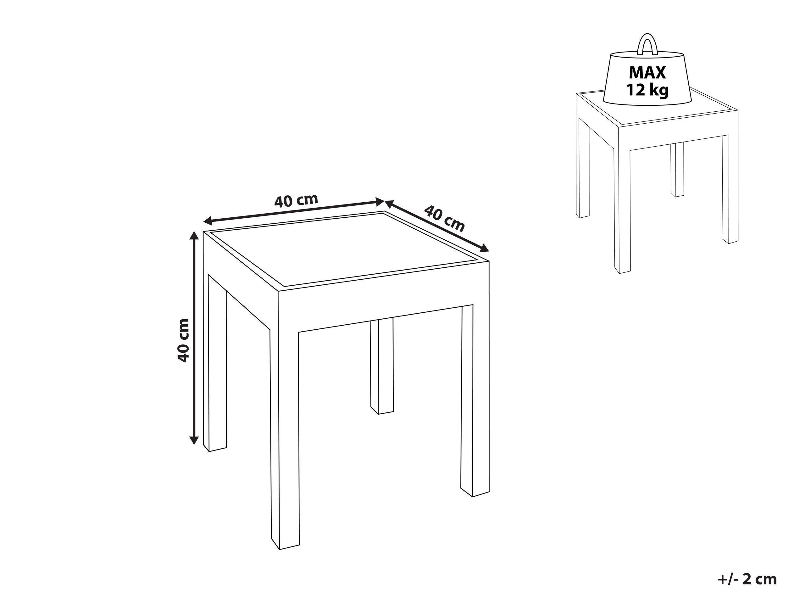 Beliani Table d'appoint en Manguier Rétro PALASI  