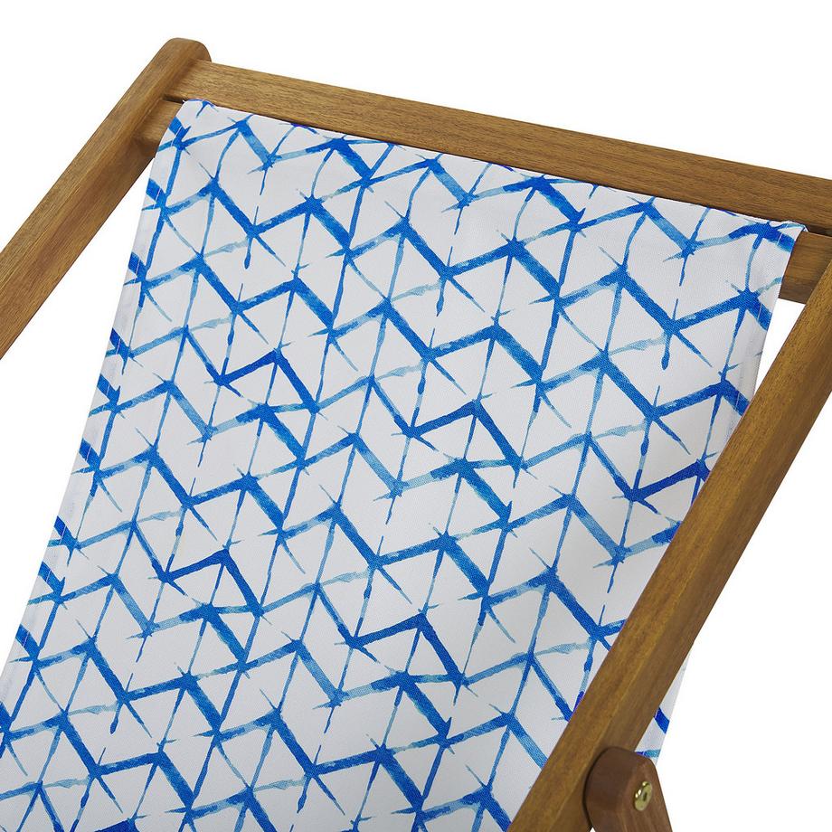 Beliani Lot de 2 chiliennes pliantes en Tissu  ANZIO  