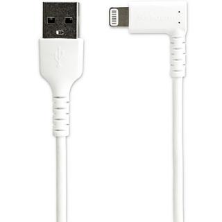 STARTECH.COM  Cavo da USB-A a Lightening da 1m durevole - bianco ad angolo retto a 90° in fribra aramidica - Robusto e resistente cavo di alimentazione/sincronizzazione da USB tipo A a Lightening con certificazione Apple MFi per iPad/iPhone 12 