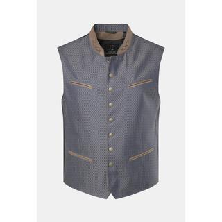 JP1880  Gilet in tradizionale stile Tracht con collo alto e ricamato e retro in fodera, fino alla tg. 72 