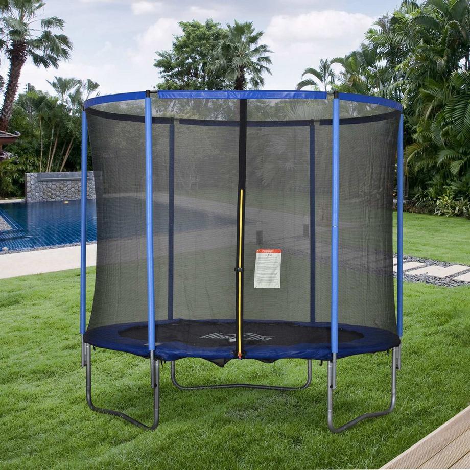 Northio  Trampolino Elastico Con Rete Di Sicurezza Trampolino Da Giardino Per Interni Ed Esterni Per Bambini E Adulti In Acciaio Fino A 113,6 Kg Ø244 X 240H Cm 