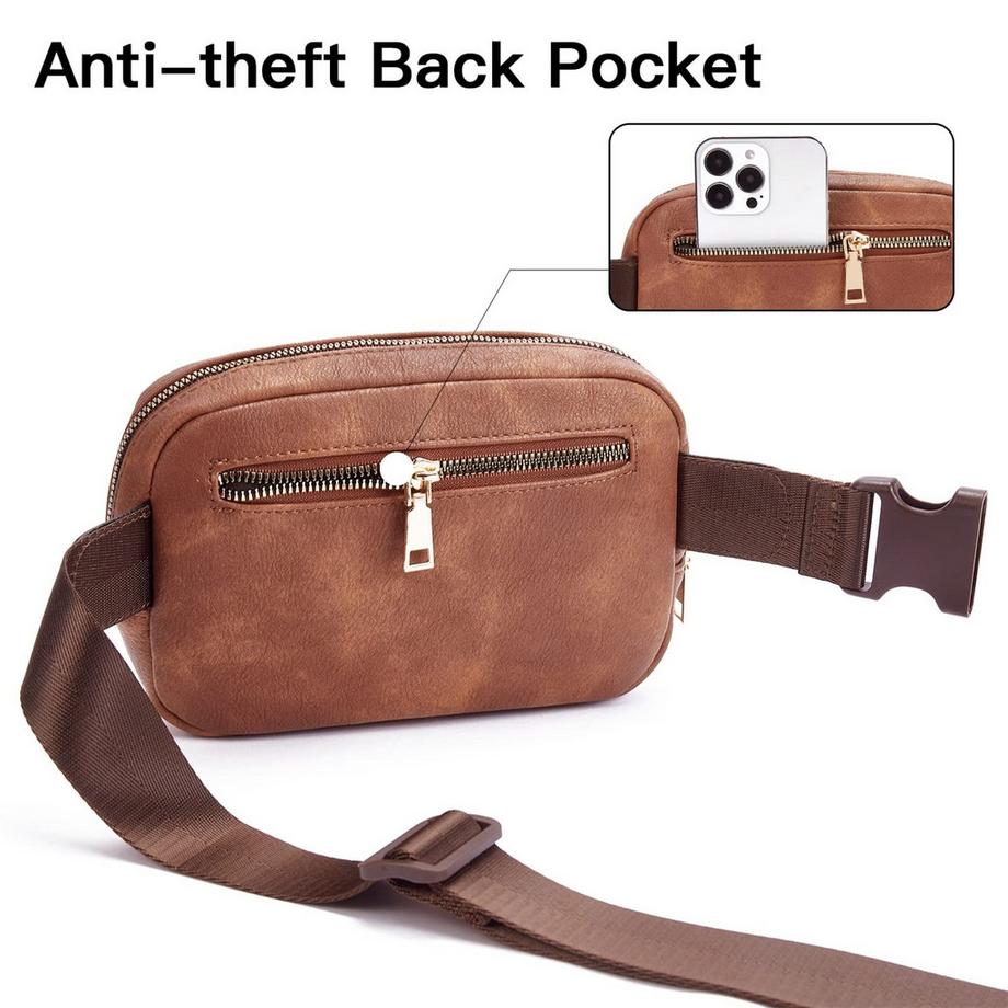 Only-bags.store Sac Banane Crossbody en Cuir PU  