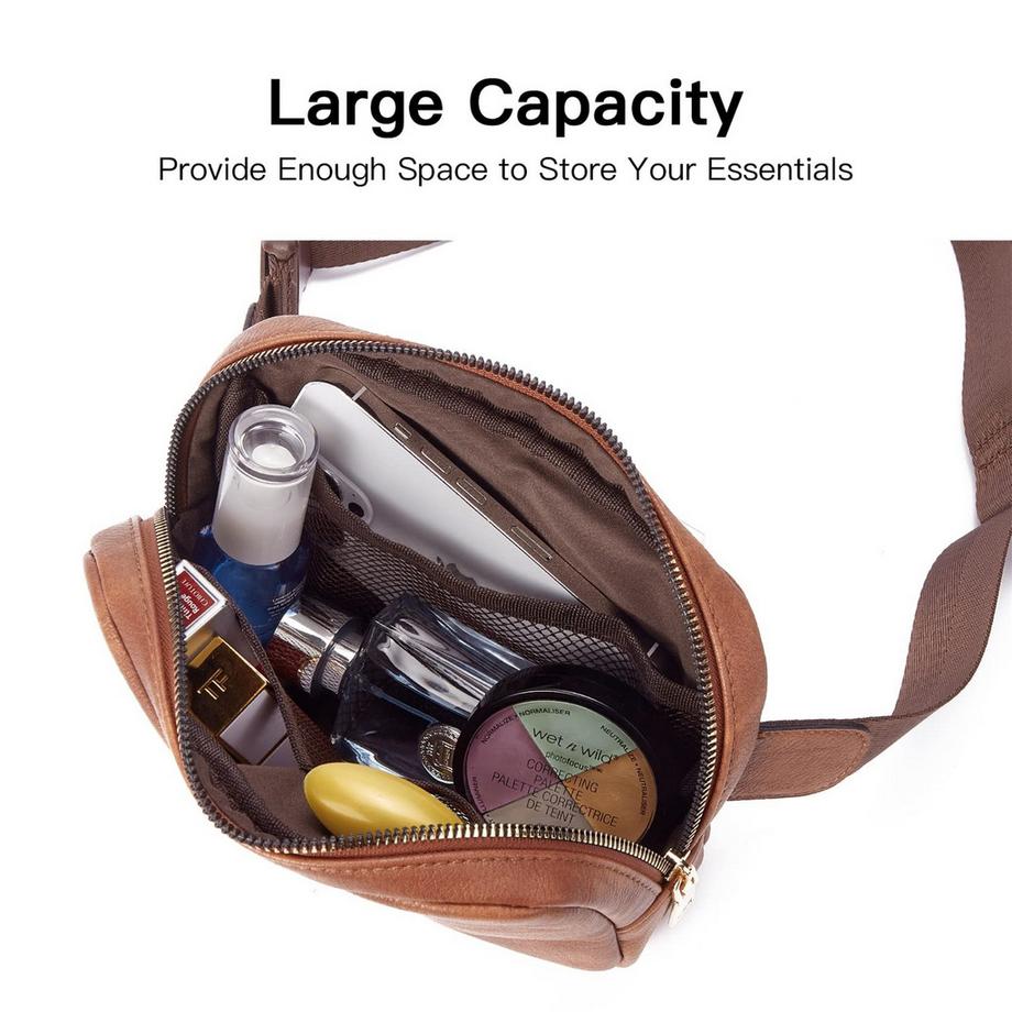 Only-bags.store Sac Banane Crossbody en Cuir PU  