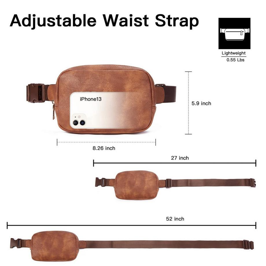 Only-bags.store Sac Banane Crossbody en Cuir PU  