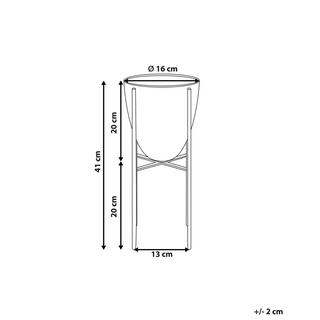Beliani Cache-pot sur pied en Métal Moderne LEFKI  