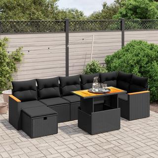 VidaXL Ensemble de canapés de jardin rotin synthétique  