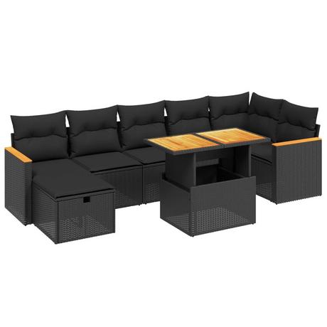 VidaXL Ensemble de canapés de jardin rotin synthétique  