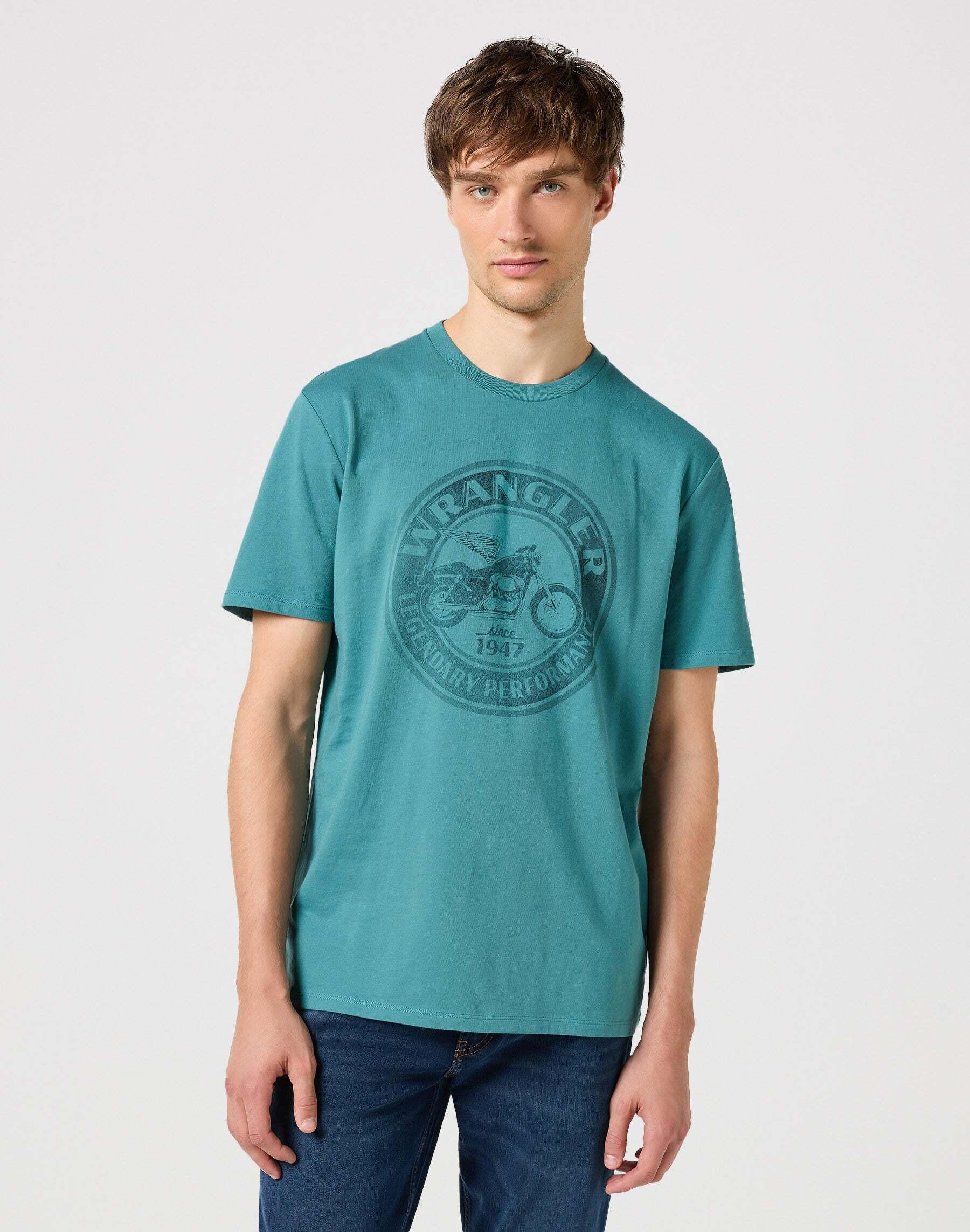 Image of T-shirts Americana Tee Herren Blau S