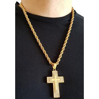 HEBE JEWELS  Chaîne Big Cross, HIP-HOP-STYLE 