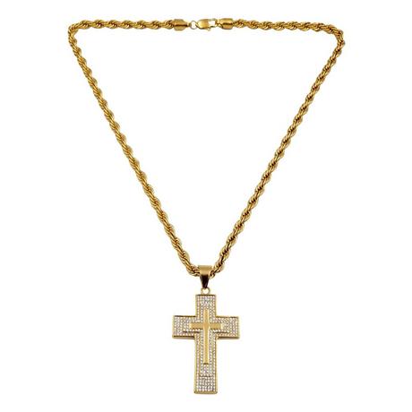 HEBE JEWELS  Chaîne Big Cross, HIP-HOP-STYLE 