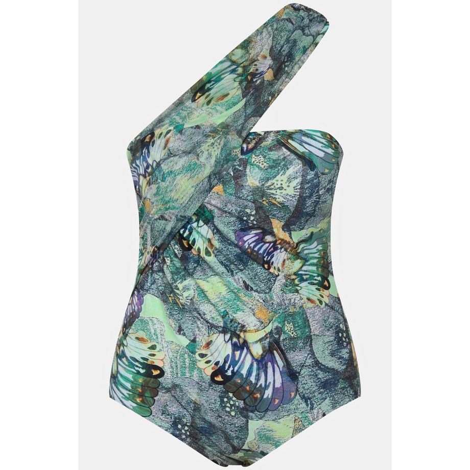 Ulla Popken Maillot de bain papillon bretelle en tulle bonnets souples  