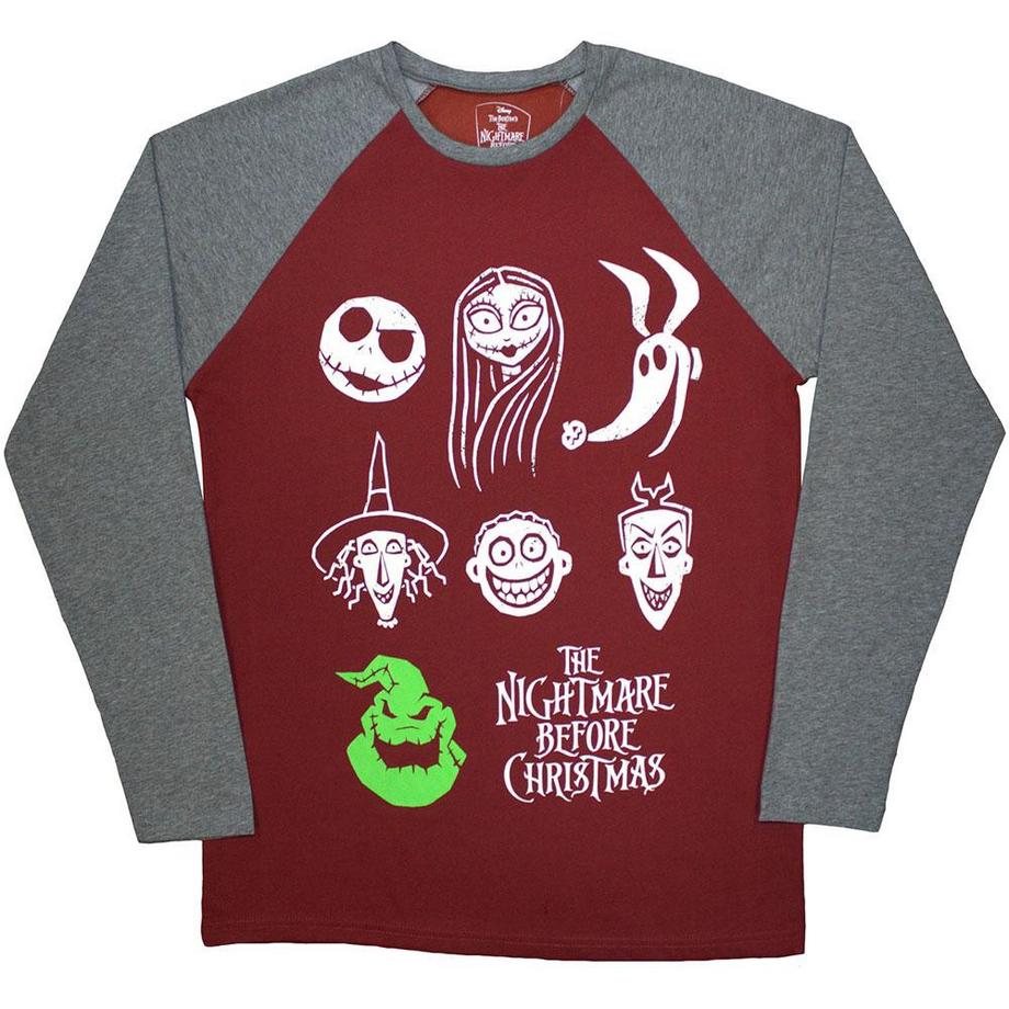 Maglietta Facce Raglan Manica Lunga