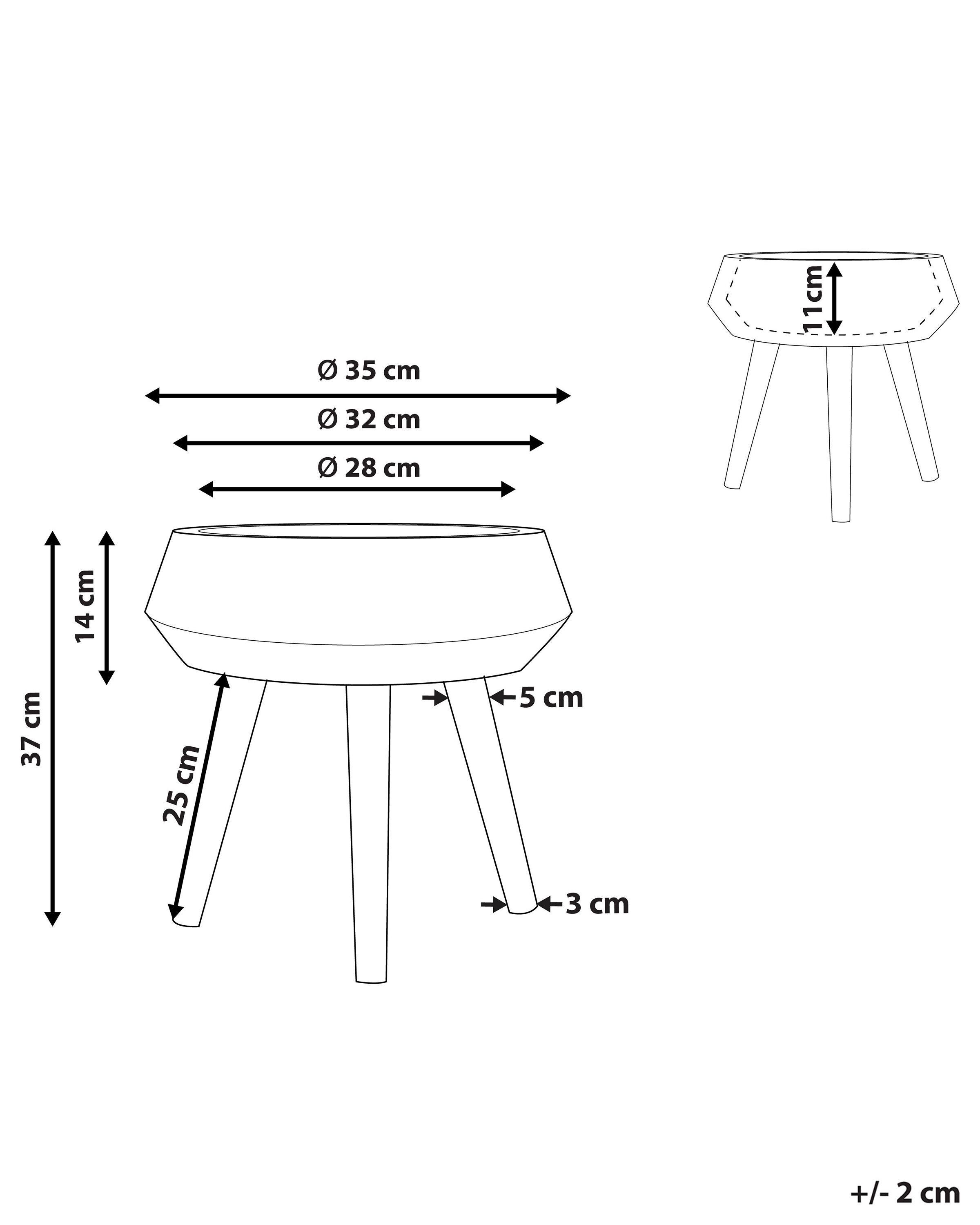 Beliani Blumenkübel aus Magnesiumoxid Boho MOUSSATA  