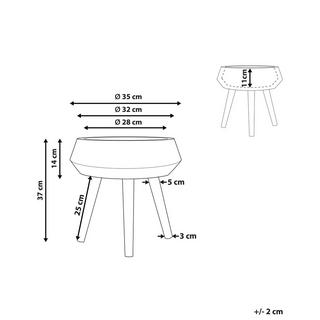 Beliani Blumenkübel aus Magnesiumoxid Boho MOUSSATA  