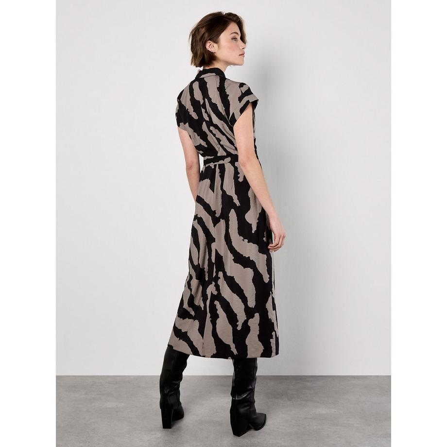 APRICOT Zebra Print Hemdblusenkleid  