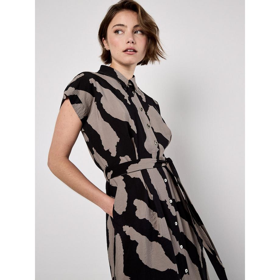 APRICOT Zebra Print Hemdblusenkleid  