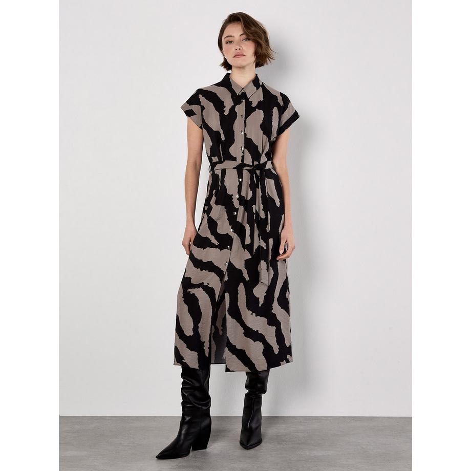 APRICOT Zebra Print Hemdblusenkleid  