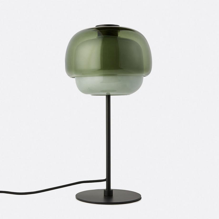 Tischlampe aus farbigem Glas