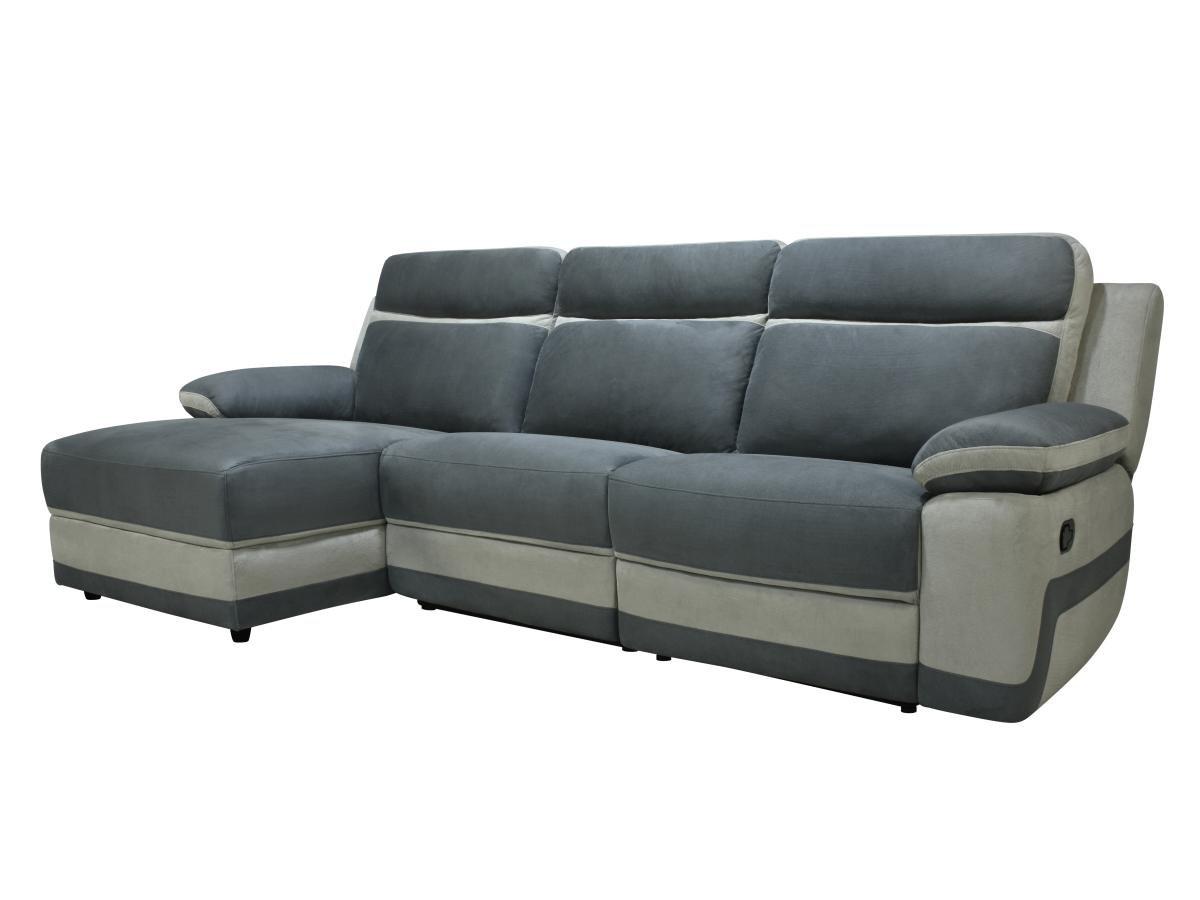 Image of Relaxsofa Ecksofa elektrisch - Ecke links - Mikrofaser - Anthrazit & Hellgrau - TALCA Relaxsofa Ecksofa elektrisch - Ecke links - Mikrofaser - Anthrazit & Hellgrau - TALCA