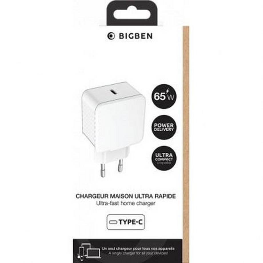 BigBen Connected  Caricatore USB C 65W Power Delivery GaN 