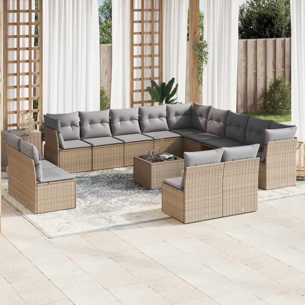 VidaXL set divano da giardino Polirattan  