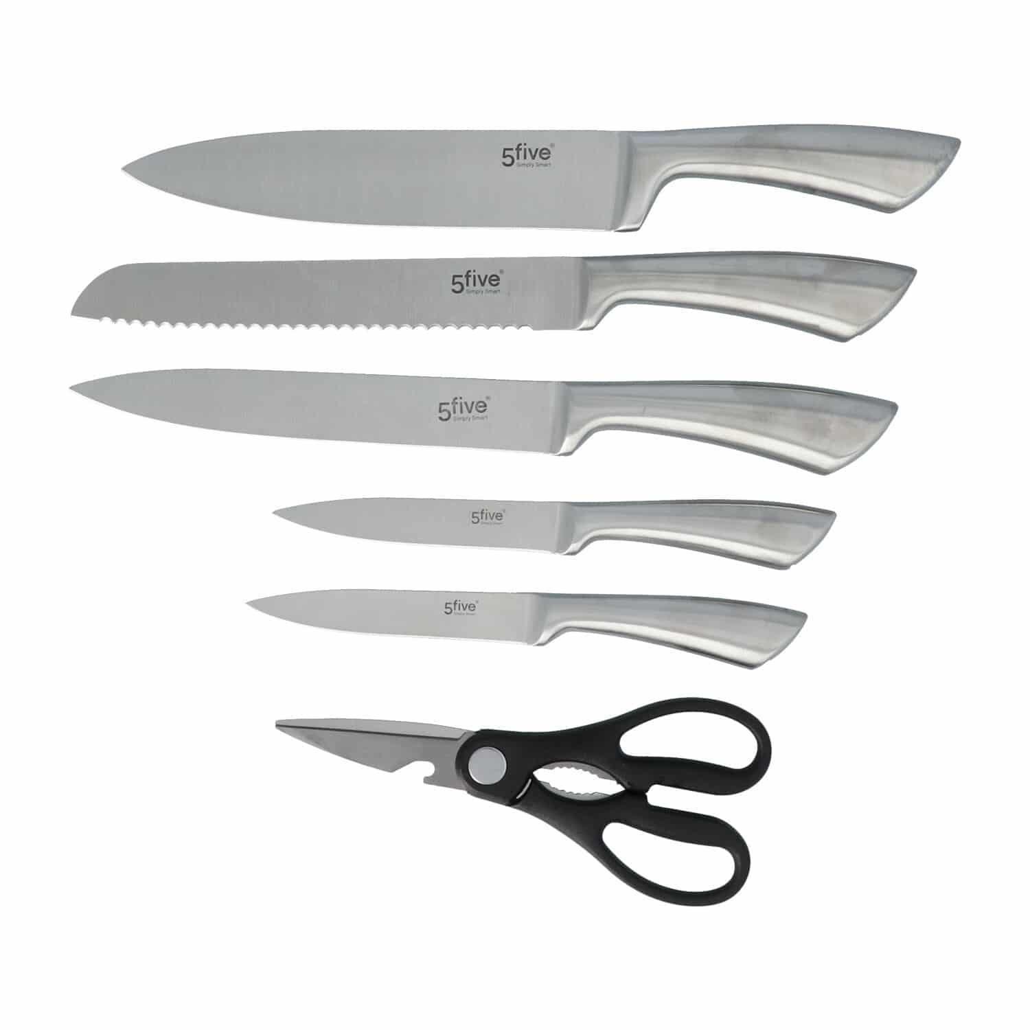 Northix Set coltelli con forbici e portacoltelli  