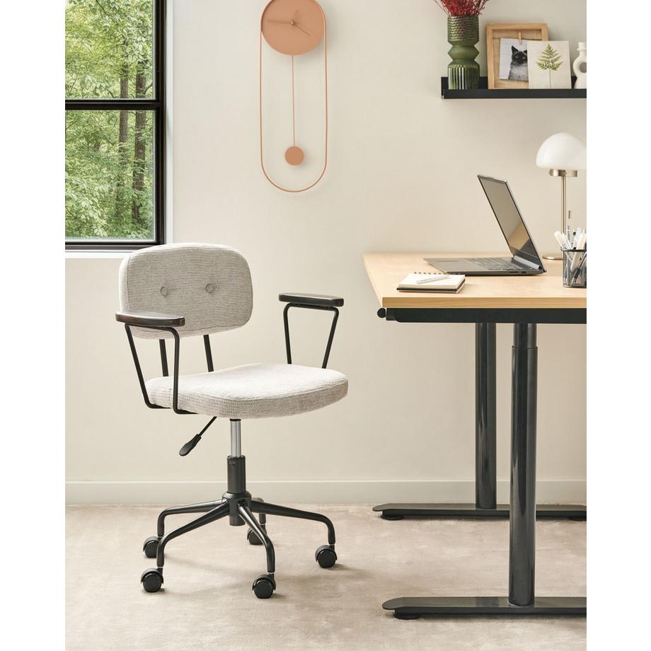 Beliani Chaise de bureau en Tissu  ALGERITA  