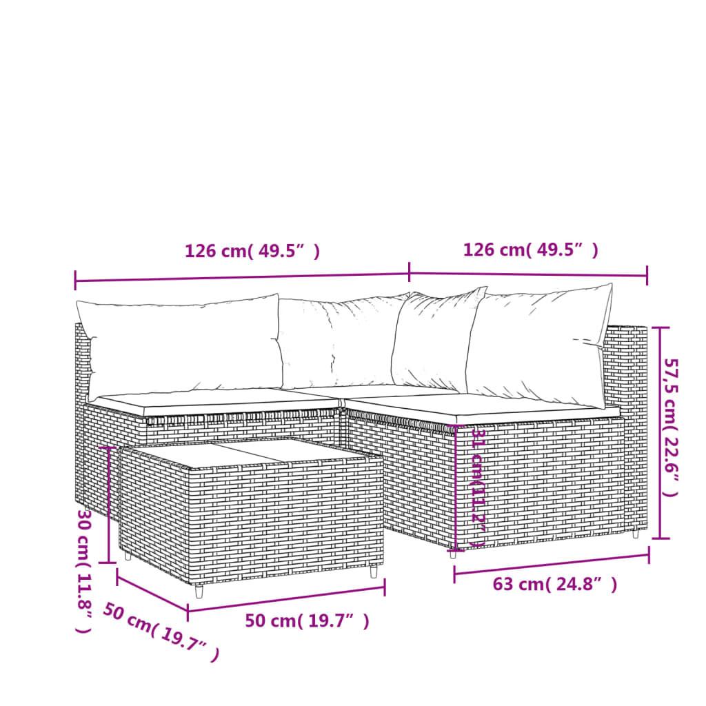 VidaXL Garten lounge set poly-rattan  