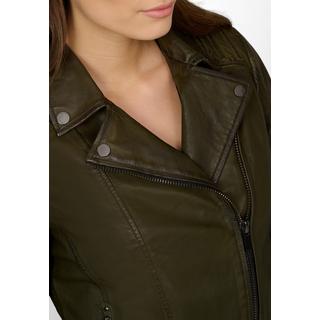 RICANO  Veste en cuir  Maria, style motard en cuir nappa premium 