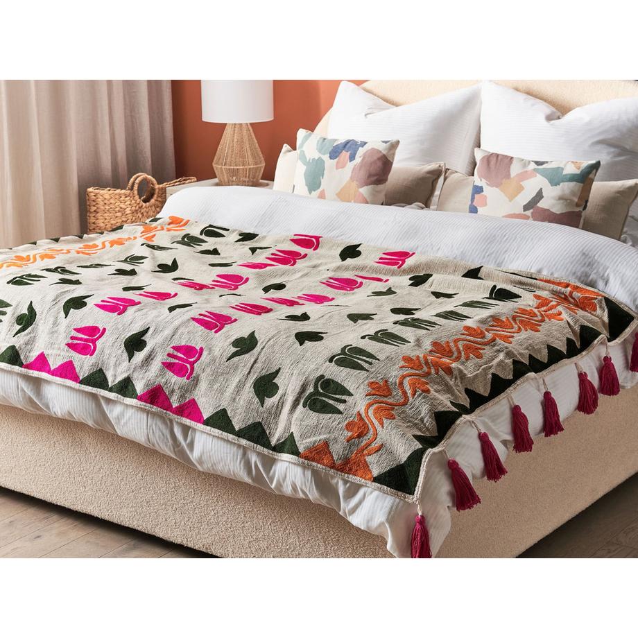 Beliani Retro ANAND Coperta in Cotone  