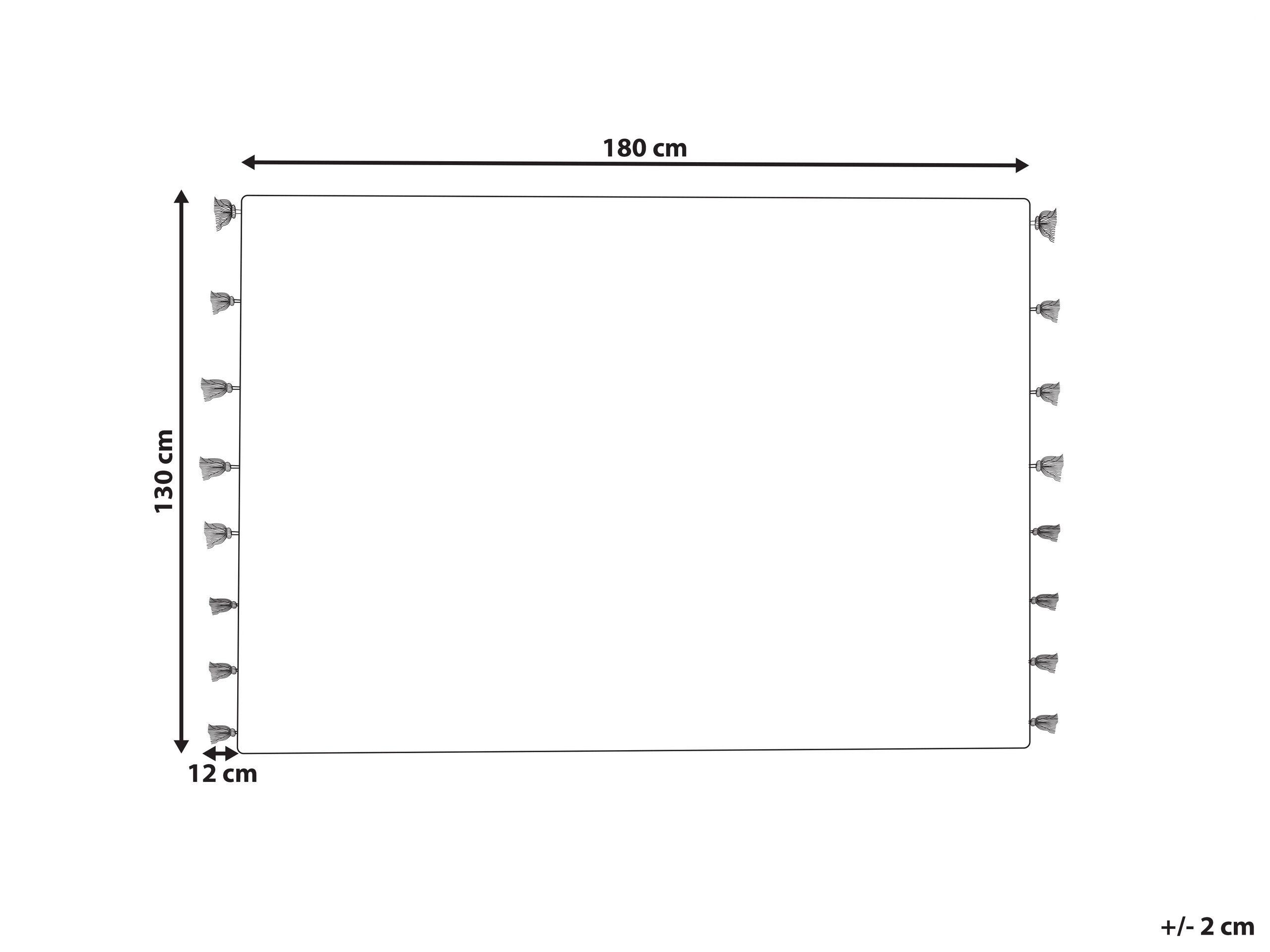 Beliani Retro ANAND Couverture en Coton  