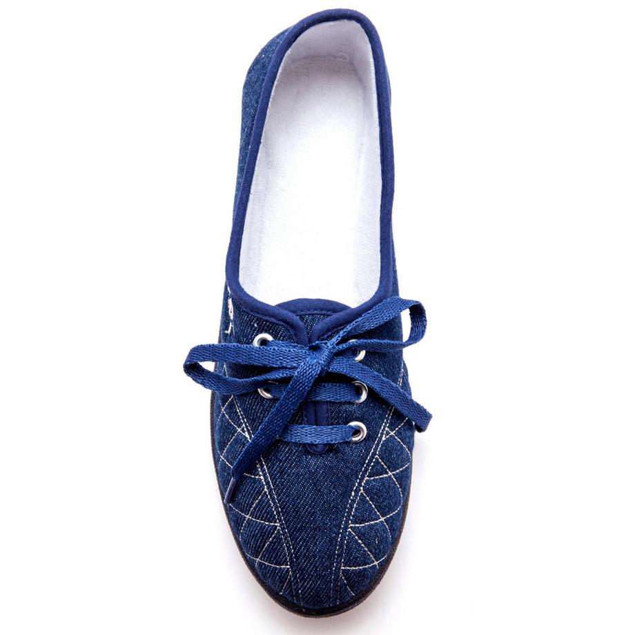 Pédiconfort Derbie Bestickte Schnürpantoffeln  