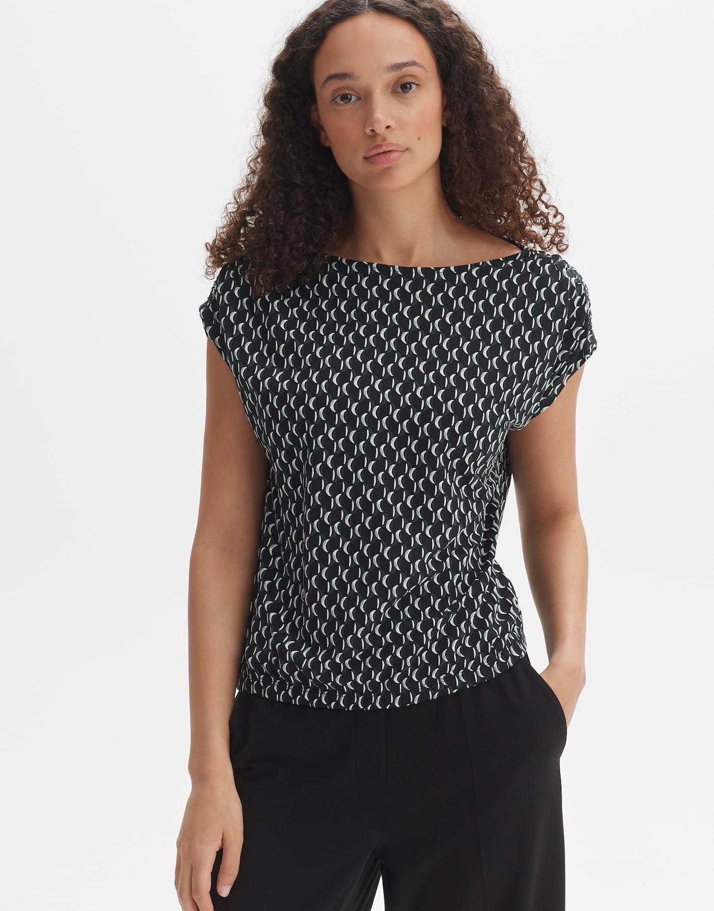 Image of Print-shirt Sekadi O-form Unisex Schwarz 36