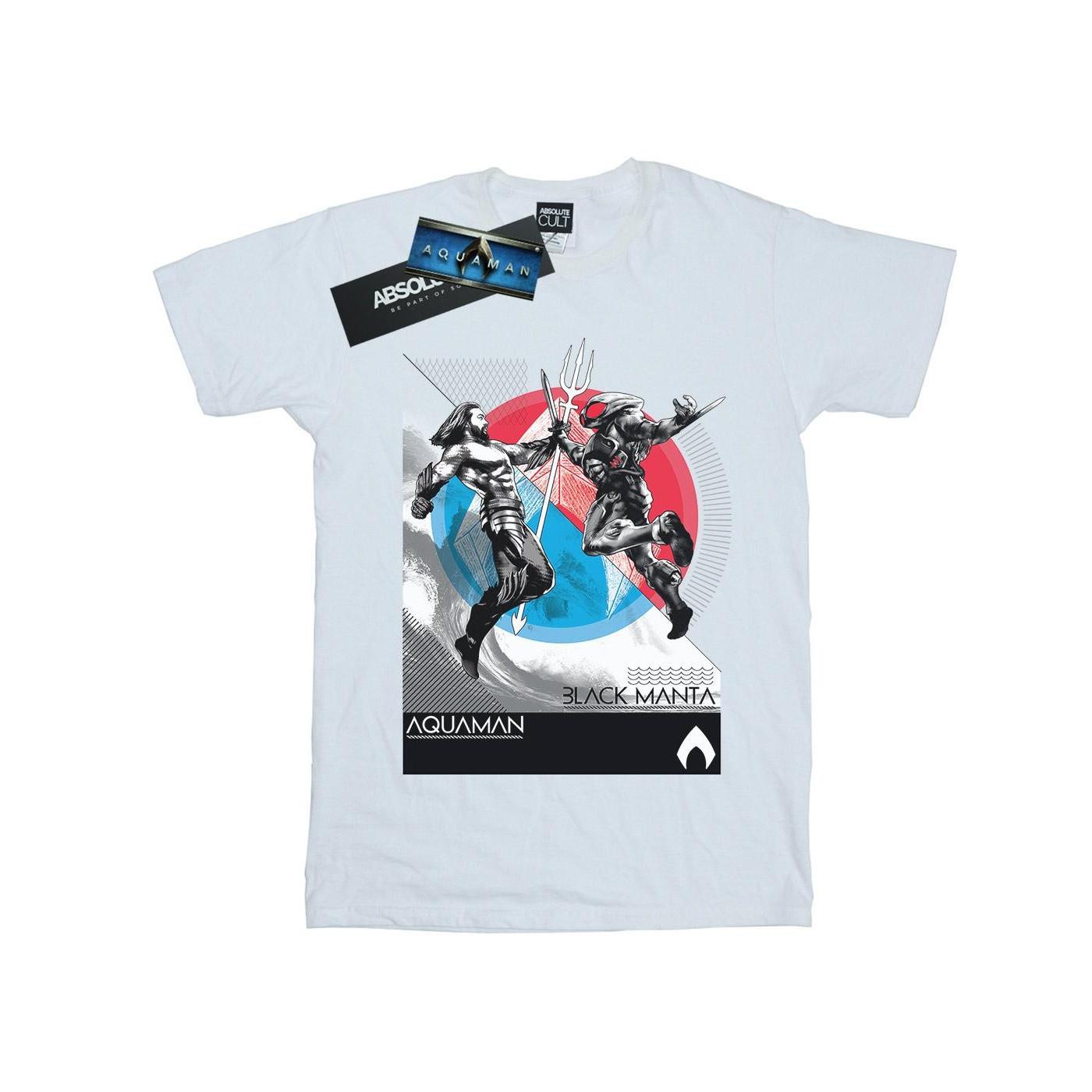 Image of Aquaman Vs Black Manta Tshirt Jungen Weiss 116